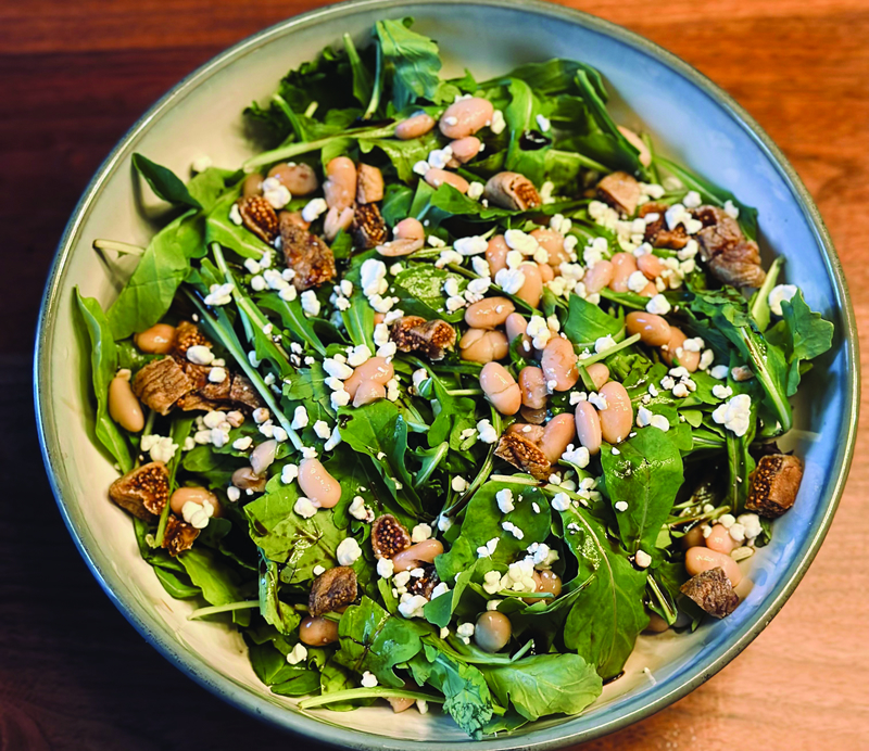 Arugula salad with fig & goat cheese MESSA