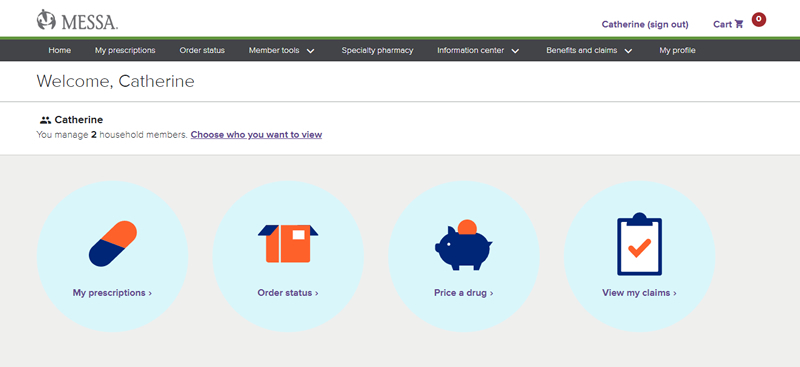 OptumRx Member Portal Home