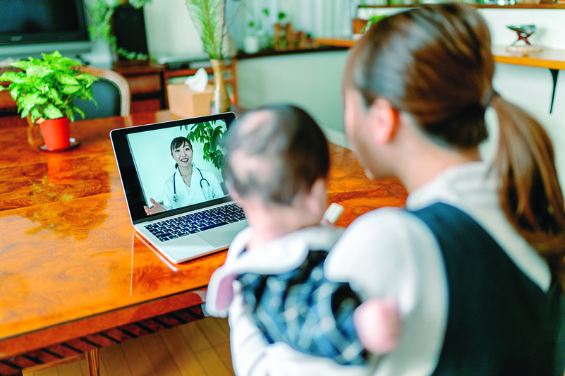 Teladoc woman with laptop