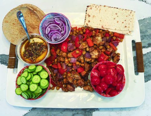Chicken shawarma sheet pan dinner
